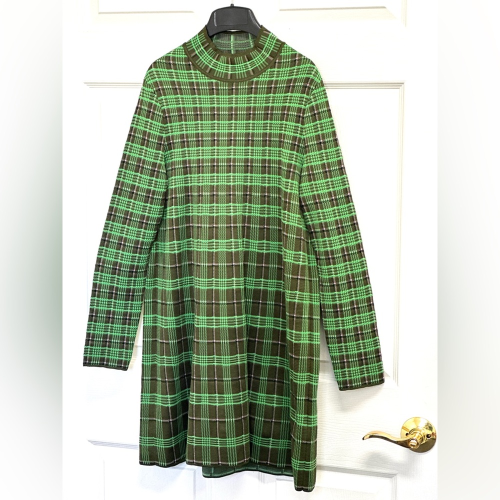 Rare‼️Exquisite‼️EUC Missoni Green/BrownPink Weave 60’s style Midi Dress/Sweater - Picture 5 of 16